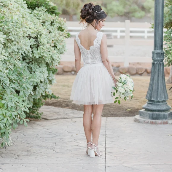 Lace bodysuit hot sale with tulle skirt